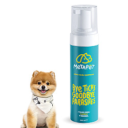 Metapet Bye Ticks Goodbye Parasites - Сух шампоан за кучета против паразити