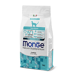 Monge Sterilized Cat Adult Mono Codfish - Суха храна за кастрирани котки с монопротеин риба треска - 1.5 кг