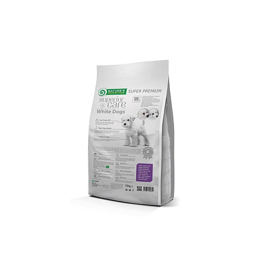 Nature’s Protection White Dogs Grain Free Salmon Junior All Breeds - Пълноценна храна без зърно със сьомга за подрастващи кучета от всички породи с бяла козина