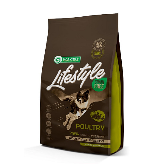 Nature’s Protection Lifestyle Grain Free Poultry Adult All Breeds - Суха храна с пилешко за израснали кучета от всички породи