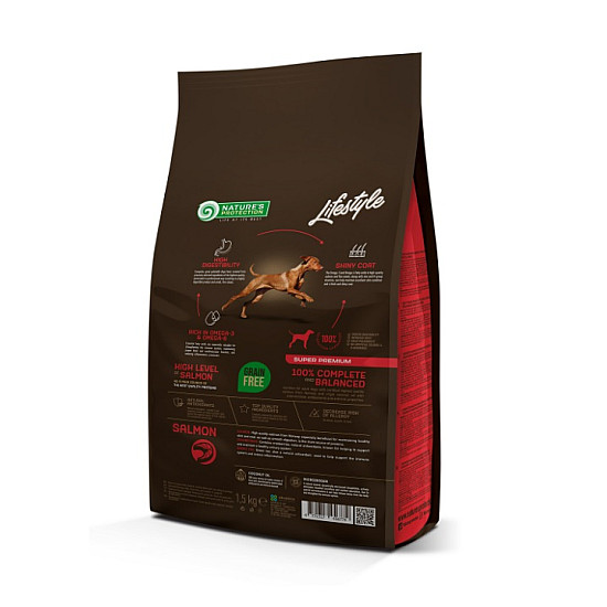  Nature’s Protection Lifestyle Grain Free Salmon Adult All Breeds - Суха храна със сьомга за израснали кучета от всички породи