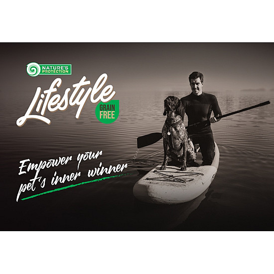  Nature’s Protection Lifestyle Grain Free Salmon Adult All Breeds - Суха храна със сьомга за израснали кучета от всички породи