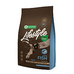 Nature’s Protection Lifestyle Grain Free Sterilised White Fish Adult Cat - Суха храна за кастрирани котки с бяла риба