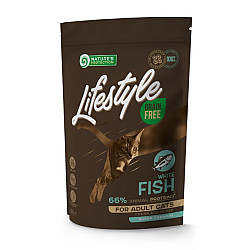 Nature's Protection Lifestyle Grain Free Adult White Fish - Пълноценна храна без зърно за котки над 1 година