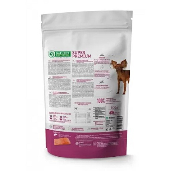 Nature’s Protection Mini Extra Salmon – Суха храна със сьомга за малки породи кучета с чувствителен стомах