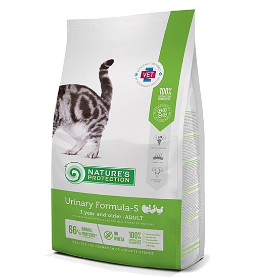 Nature's Protection Urinary Formula S - Пълноценна диетична суха храна за котки