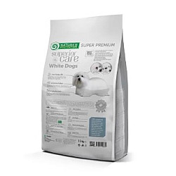 Nature’s Protection White Dogs Grain Free White Fish Adult Small and Mini - Суха храна за възрастни кучета от малки и мини породи с бяла или светла козина