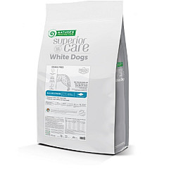 Nature’s Protection White Dogs White Fish All Sizes Life Stages - Суха храна без зърно за кучета с бяла и светла козина от всички породи и възрасти - 10 кг