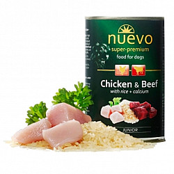 Nuevo Junior Chicken and Beef - Консерва за малки кученца пиле и говеждо