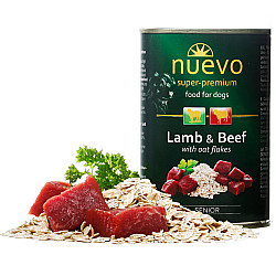 Nuevo Senior Lamb and Beef - Консерва за куче агне и говеждо с овесени ядки
