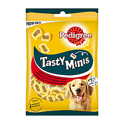 Pedigree Tasty Minis - Дъвчащи кубчета за кучета в зряла възраст с вкус на говеждо и пилешко 155 гр