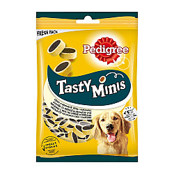 Pedigree Tasty Minis - късове за кучета в зряла възраст с вкус на говеждо и сирене 140 гр