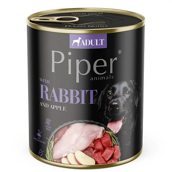 Piper Adult Dog Rabbit with Apples - Консерва за кучета със заешко и ябълки