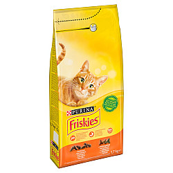 Friskies Adult Cat Chicken, Liver and Vegetables - Суха храна за котки с пилешко, черен дроб и зеленчуци - 10кг