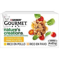 Purina Gourmet Nature's Creations Chicken and Turkey - Консерви за котки с пиле и пуйка - 4 х 85гр