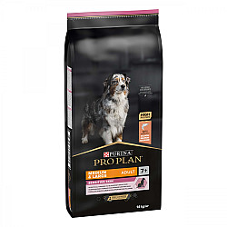 Purina Pro Plan Medium Large Adult Sensitive Skin 7+ Salmon  - Суха храна за кучета с чуствителна кожа със сьомга - 14кг