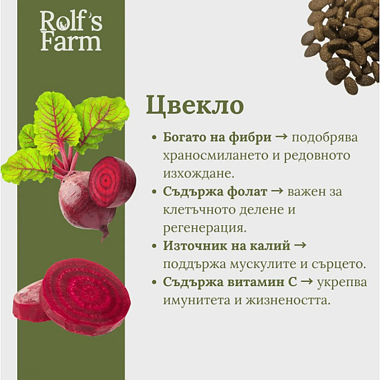 Rolf's Farm Dog Adult Mini Chicken and Duck - Суха храна за кучета от мини породи с пилешко и патешко, 4 кг