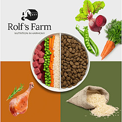 Rolf's Farm Dog Adult Mini Chicken and Duck - Суха храна за кучета от мини породи с пилешко и патешко, 4 кг