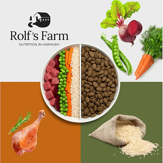 Rolf's Farm Dog Adult Mini Chicken and Duck - Суха храна за кучета от мини породи с пилешко и патешко, 4 кг