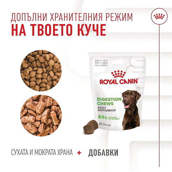 Royal Canin Adult Dog Supplement Digestion - Хранителна добавка за кучета в зряла възраст за по-добро храносмилане 160 гр