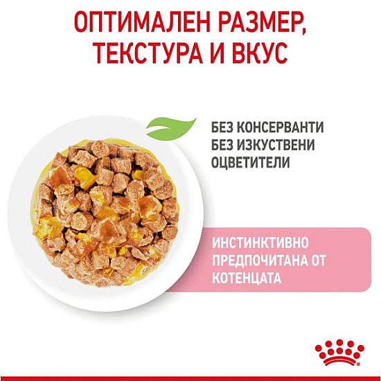 Royal Canin Kitten in Jelly Pouch - Пауч за подрастващи котенца хапки в желе 12x85g