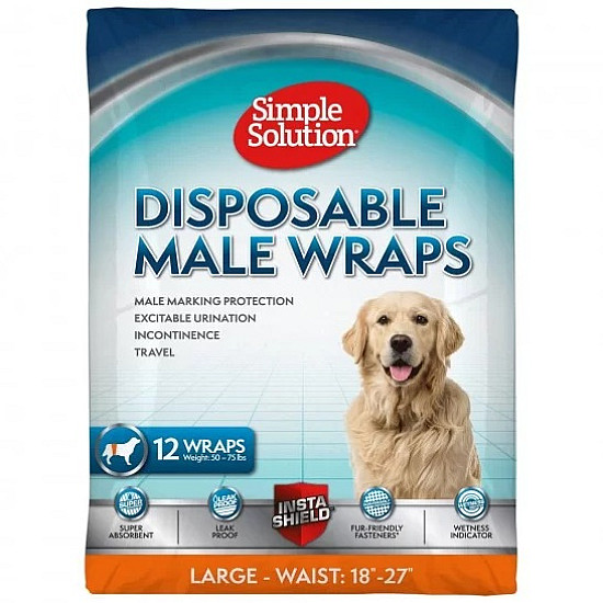 Simple Solution Disposable Male Wraps - Памперси за мъжки кучета