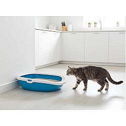 Котешка тоалетна Savic Gizmo - синьо с бял борд