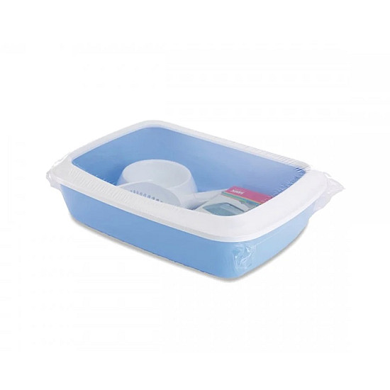 Savic Iriz Starter Kit - Комплект за котешка тоалетна в синьо