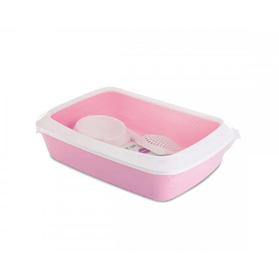 Savic Iriz Starter Kit Pink - Комплект за котешка тоалетна в розово