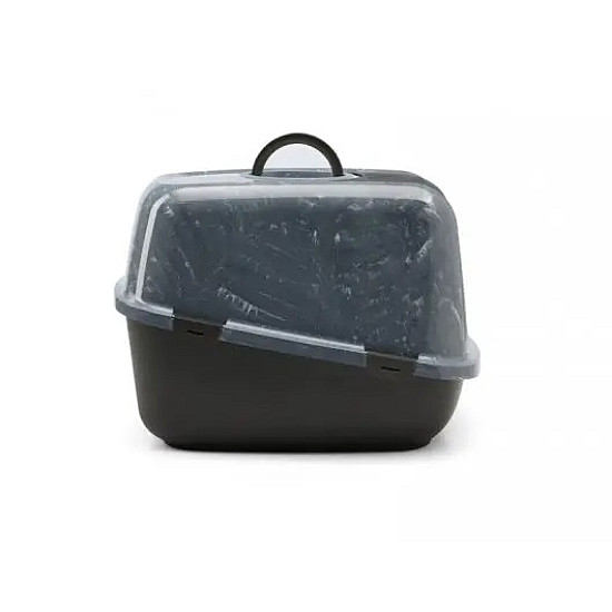 Savic Nestor Jumbo Marble - Закрита котешка тоалетна черен мрамор/черно, 66.5 х 48.5 х 46.5 см