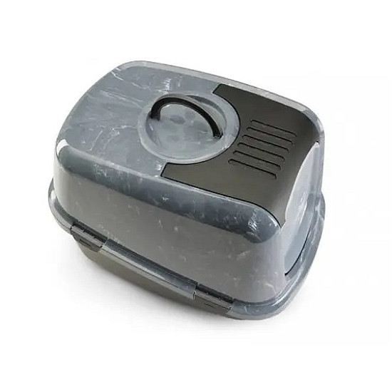 Savic Nestor Jumbo Marble - Закрита котешка тоалетна черен мрамор/черно, 66.5 х 48.5 х 46.5 см