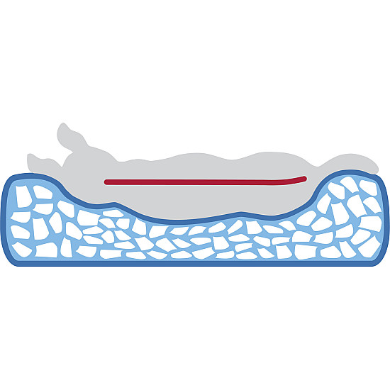 Ортопедично легло за кучета - Локи - розово