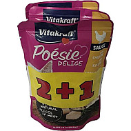Vitakraft Poesie Chicken - Пауч за котки с пилешко филе - промокомплект 3 бр