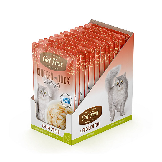 Cat Fest Chicken and Duck in Jelly - Пауч за котки с пиле и патица в желе