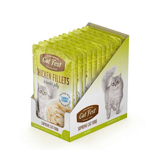 Cat Fest Chicken Fillets in Jelly - Пауч за котки пилешки филенца в желе