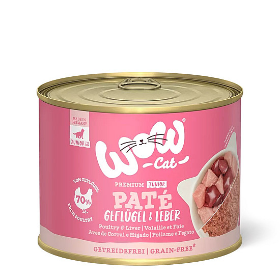WOW Cat Junior Pate Chicken and Liver - Пастет за малки котенца с пиле и дроб