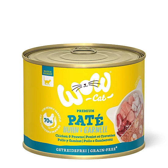 WOW Cat Adult Pate Chicken and Prawns - Консерва за котки с пиле и скариди