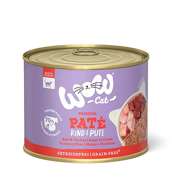 WOW Cat Pate Beef and Turkey - Пастет за котки с говеждо и пуйка