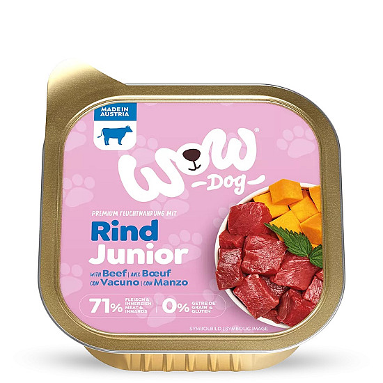 WOW Junior Beef with Pumpkin and Nettle - Пастет за малки кученца с говеждо, тиква и коприва