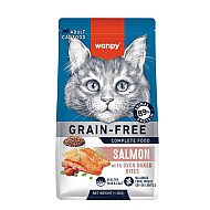 Wanpy Adult Cat Salmon Grain Free - Суха храна за котки със сьомга, без зърно - 1.5 кг