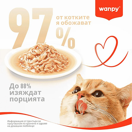 Wanpy Stew Chiken in gravy - Пауч за котки, ароматно стю с пилешко месо в сос - 70 гр