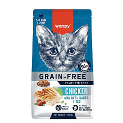 Wanpy Kitten Chicken Grain Free - Суха храна за малки котенца с пилешко, без зърно - 1.5 кг