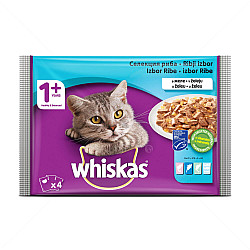 Whiskas Adult - пауч с рибни ястия 4x85гр