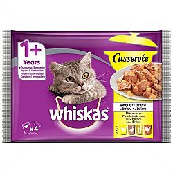 Whiskas Casserol Adult - Паучове с птичи ястия 4х85 гр