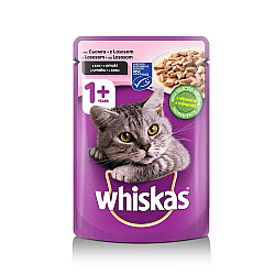 Whiskas Пауч със сьомга за котки над 1 година 85 гр
