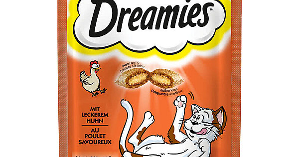 Dreamies Лакомство за котки с пиле (60 г) - Зоомагазин ZooStore