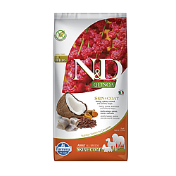 Farmina N&D All Breeds Adult Dog Quinoa Skin & Coat - Суха храна за кучета от всички породи с херинга