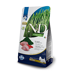 Farmina N&D Spirulina Dog Adult Mini Lamb - Суха храна за кучета от дребни породи с агнешко, спирулина и годжи бери - 2кг