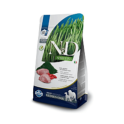 Farmina N&D Spirulina Dog Adult Medium Maxi Lamb - Суха храна за кучета от средни и едри породи с агнешко, спирулина и годжи бери - 7 кг