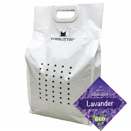 Weelitter Lavander - натурална биоразградима соева котешка тоалетна с приятен аромат на лавандула